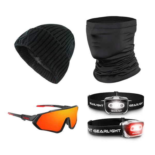 Head Gear (Warm Hat, Nick Mask, Goggles & Head Light)